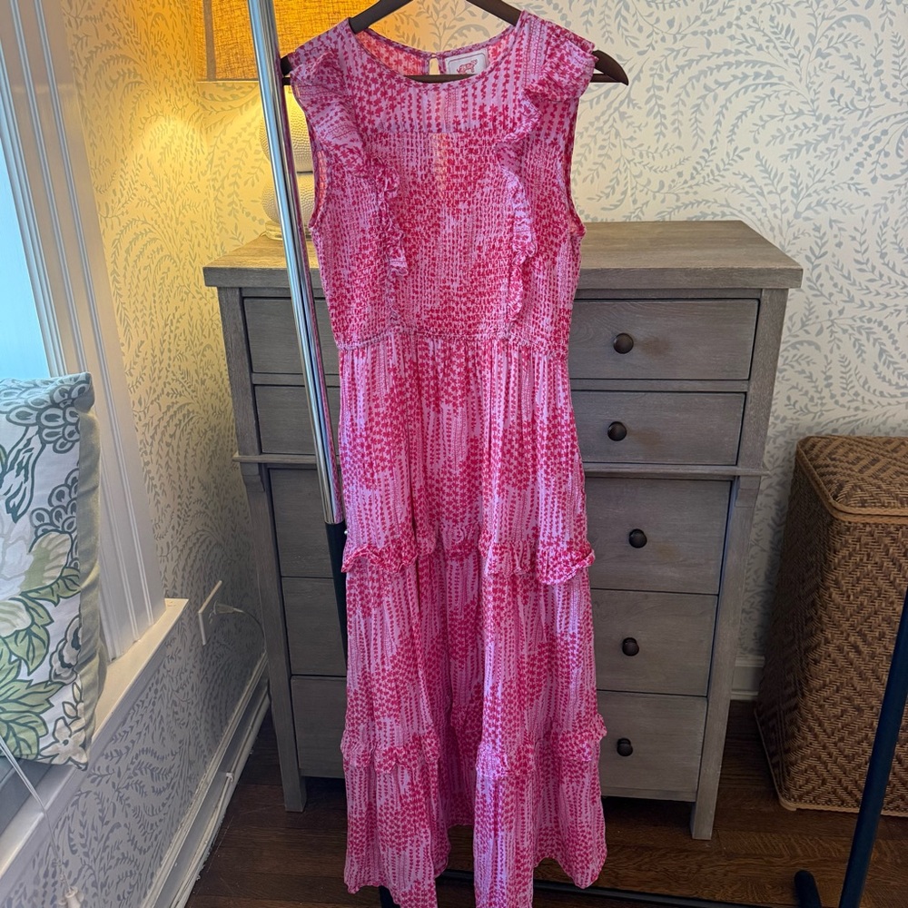 BANJANAN Pink Iris Dress Size Medium
